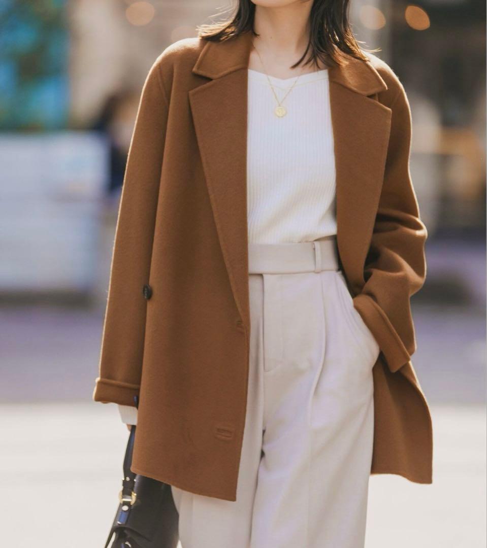 ◆タグ付き新品◆Noble Super160sチェスターミドルコート