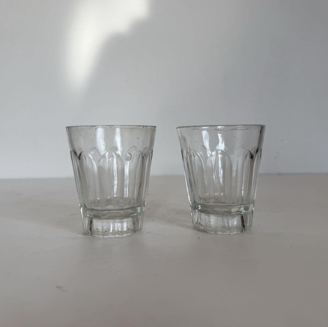 アンティーク明治〜大正頃 吹きガラスの剣先コップ