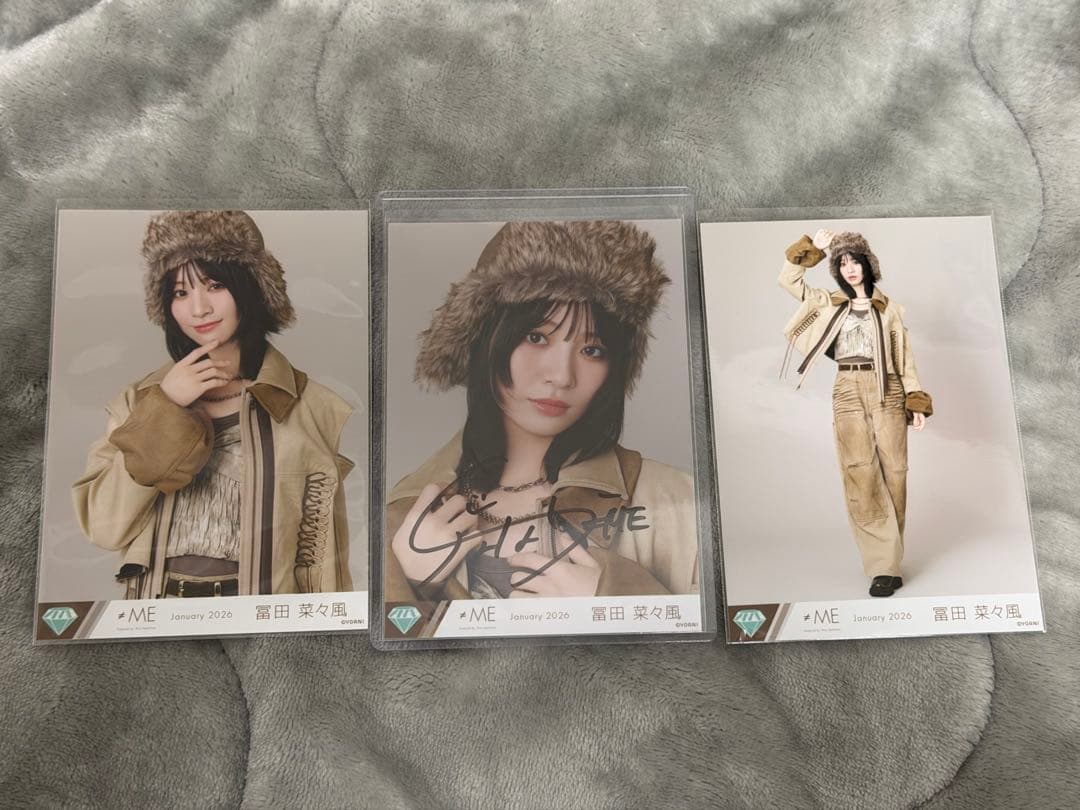 ≠ME ノイミー 冨田菜々風 排他的ファイター 生写真 直筆 ヨリ コンプ