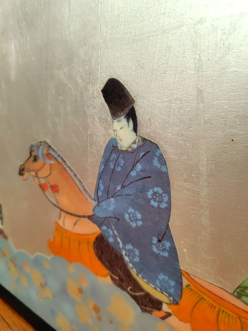 大型装飾パネル『輿』貴族行列　横約110.5cm　横長絵巻物　額絵