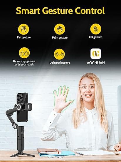 AOCHUAN Smart X Kit スマホ用3軸ジンバル ブラック