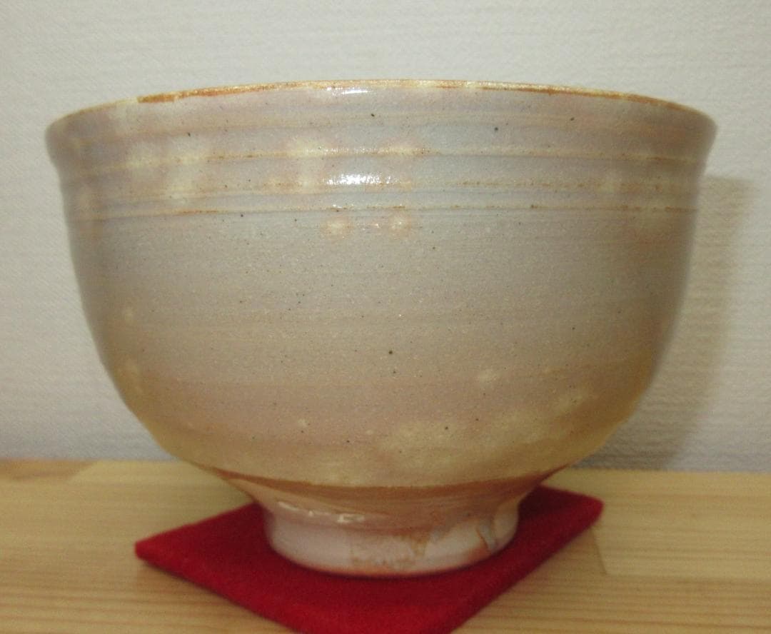 送料込【逢絢亭】茶道具 茶碗 朝日焼 鹿背茶碗 ７４代 朝日豊斎 共箱入り