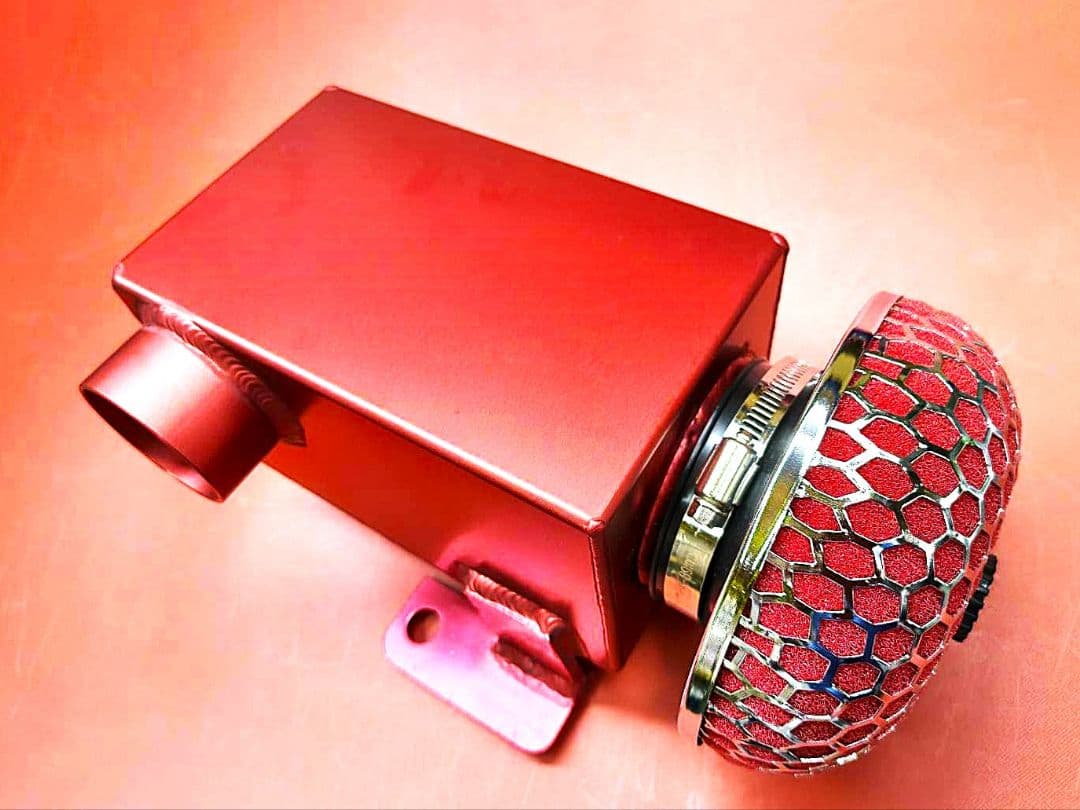 ジムニーJB23(4型～10型)用 アルミ製エアクリボックス 赤アルマイト仕上