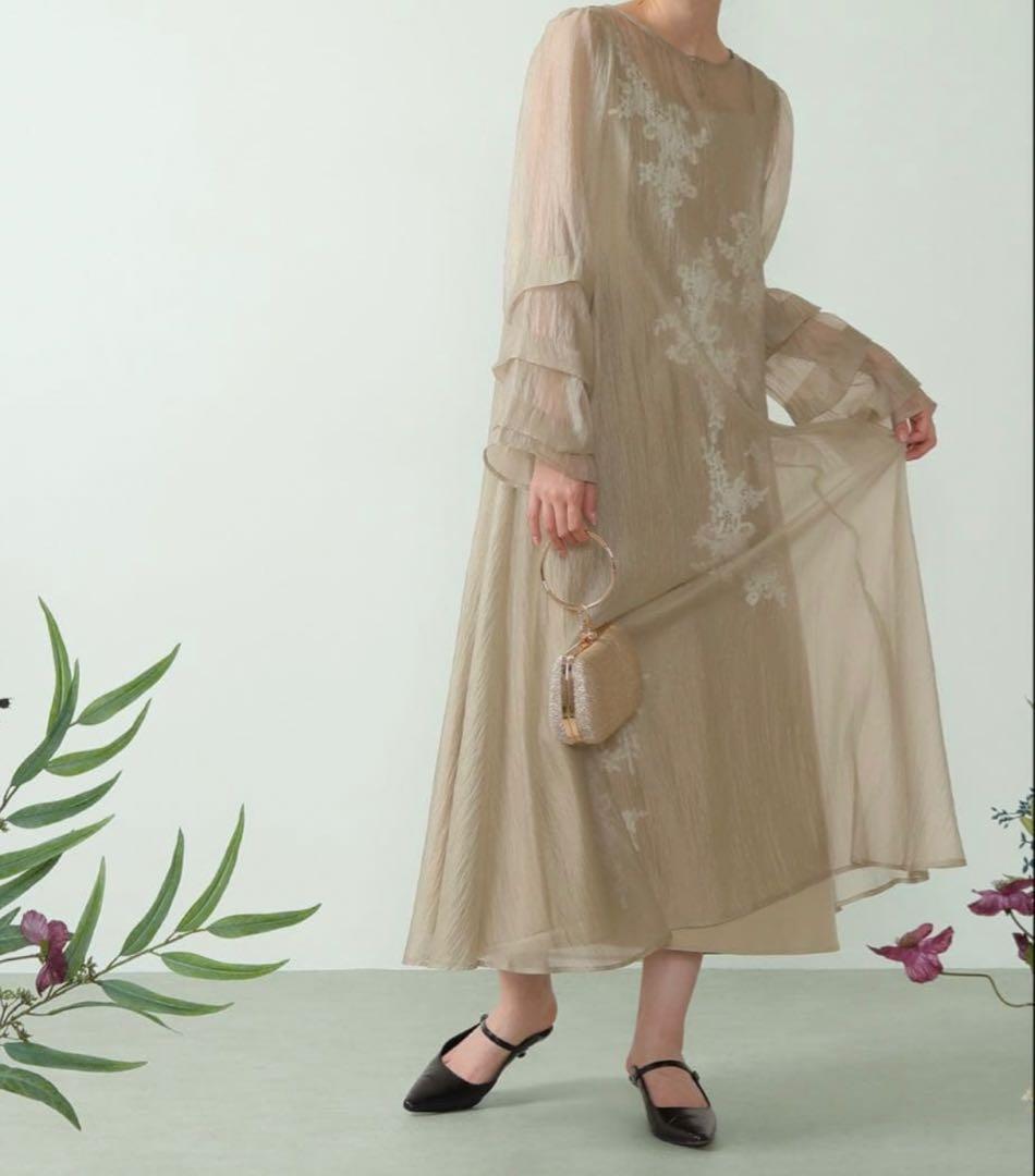 kana お呼ばれドレス　結婚式　Aラインワンピース