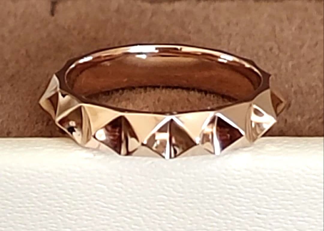 ほぼ新品☆OFオレフィーチェ「ミニスタッズ」ピンキーリング K18PG( 0号)