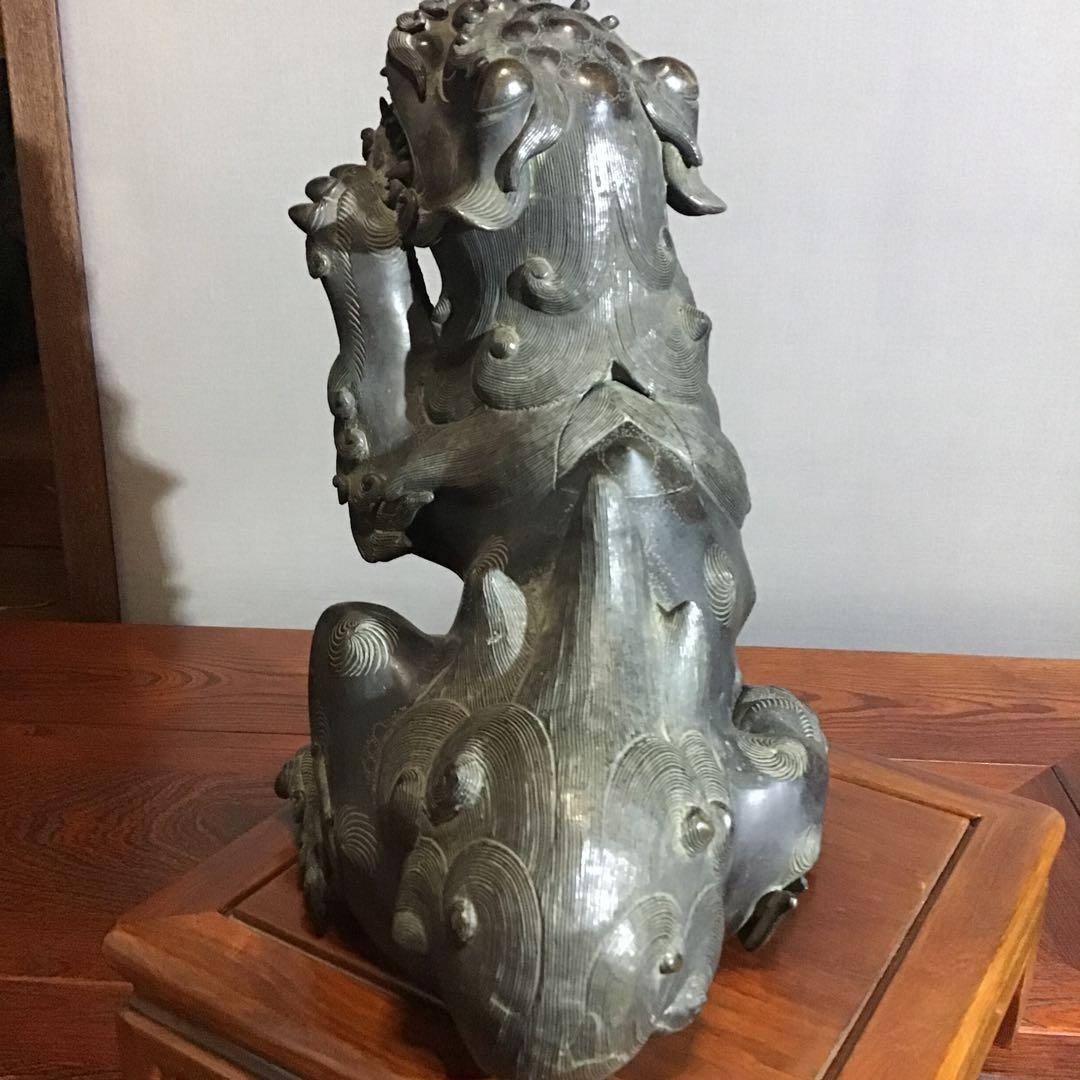古銅獅子香炉　清朝　　　　　　　　　書5