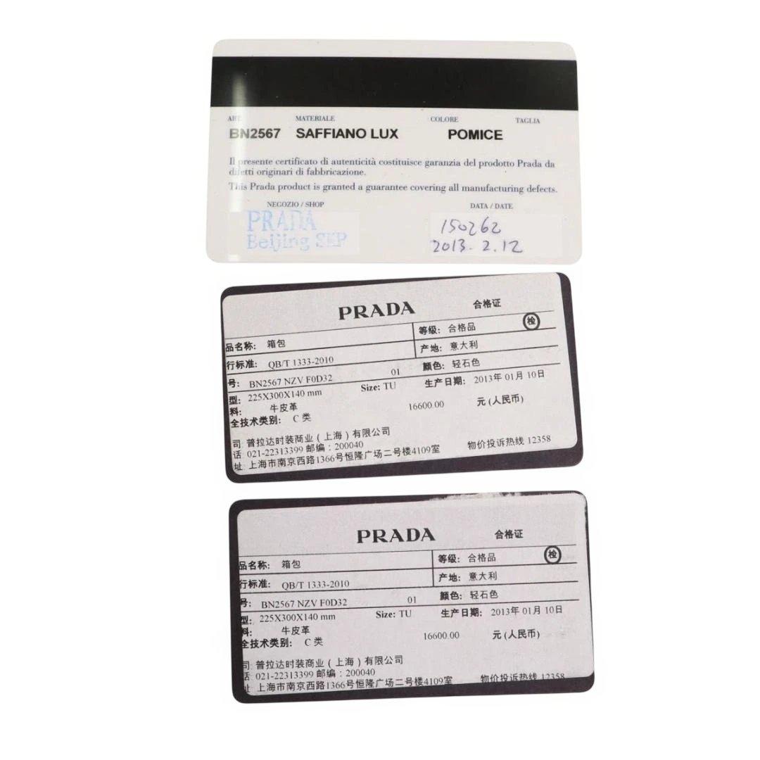 【人気】PRADA プラダ ハンドバッグ　ガレリア　サフィアーノレザー 三角ロゴ