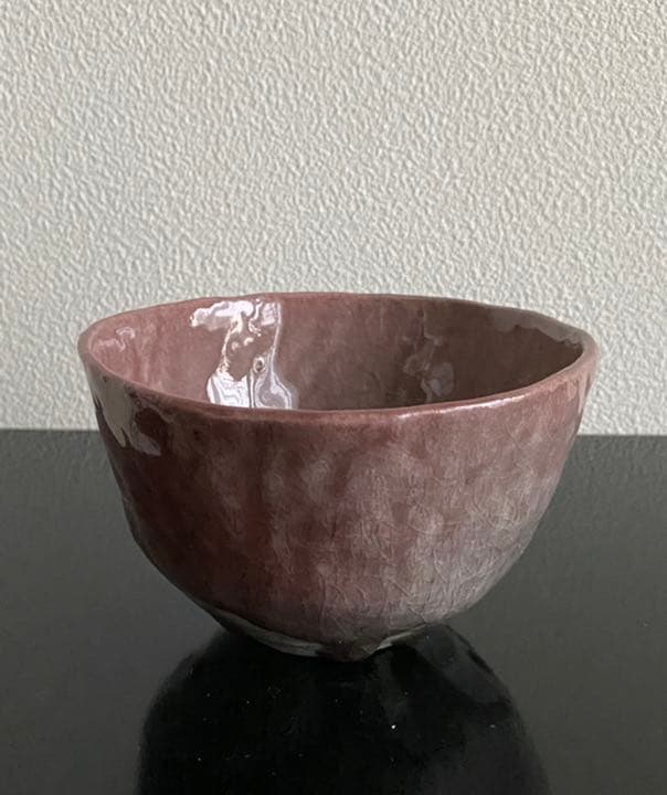 藤平寧　抹茶盌　モーヴ色　茶道　茶碗　藤平伸　共箱