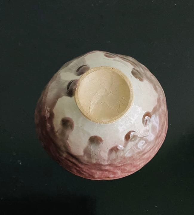 藤平寧　抹茶盌　モーヴ色　茶道　茶碗　藤平伸　共箱