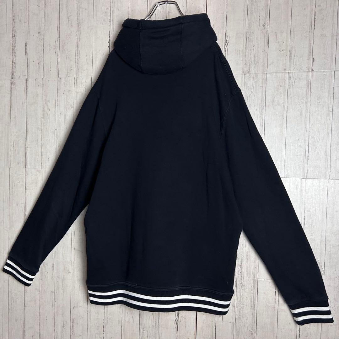 【極美品・XL】バーバリー 20AW サークルロゴ パーカー オーバーサイズ 黒