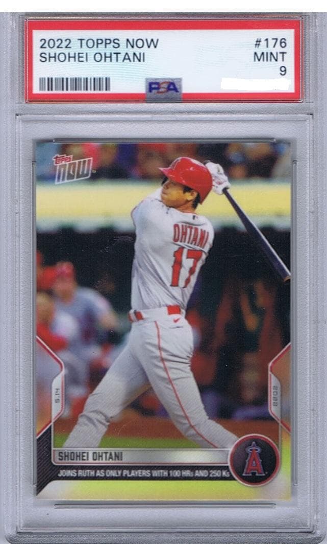 大谷翔平ベーブルース以来の100本塁打250奪三振を記録した記念カード(鑑定済)