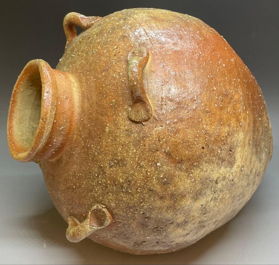 信楽焼　四耳壺　在銘　作家作品　b6115