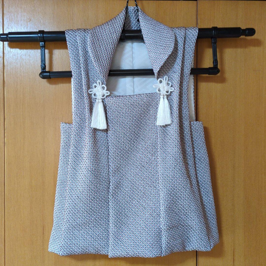 七五三３歳男の子新品正絹総絞り手縫いの被布（中綿無し）