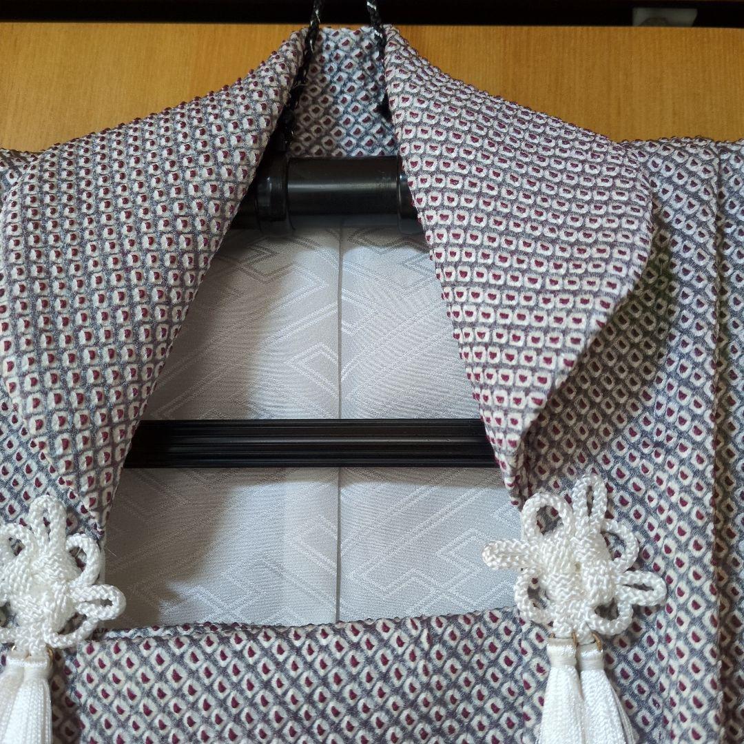 七五三３歳男の子新品正絹総絞り手縫いの被布（中綿無し）