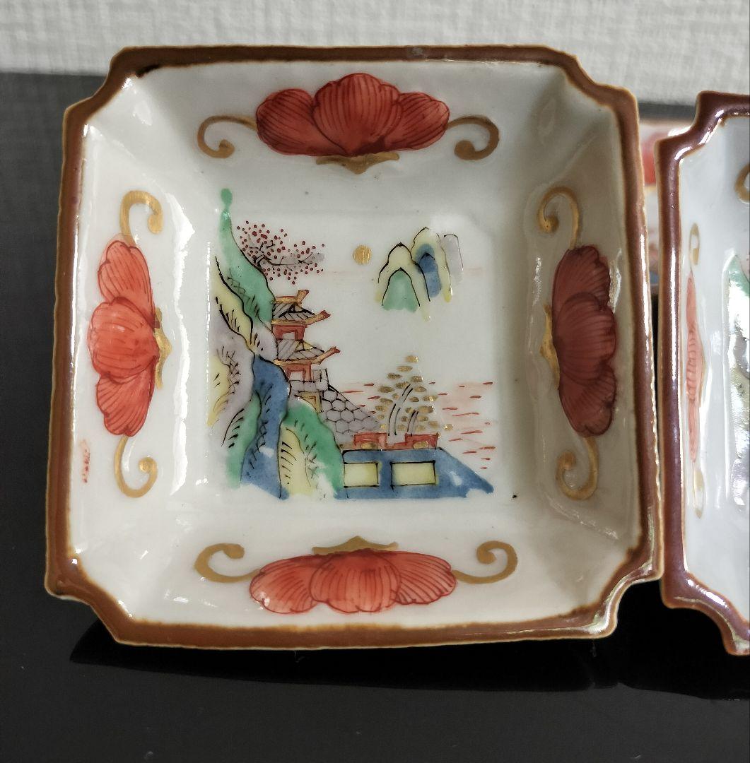 古代中国錦手小皿六枚