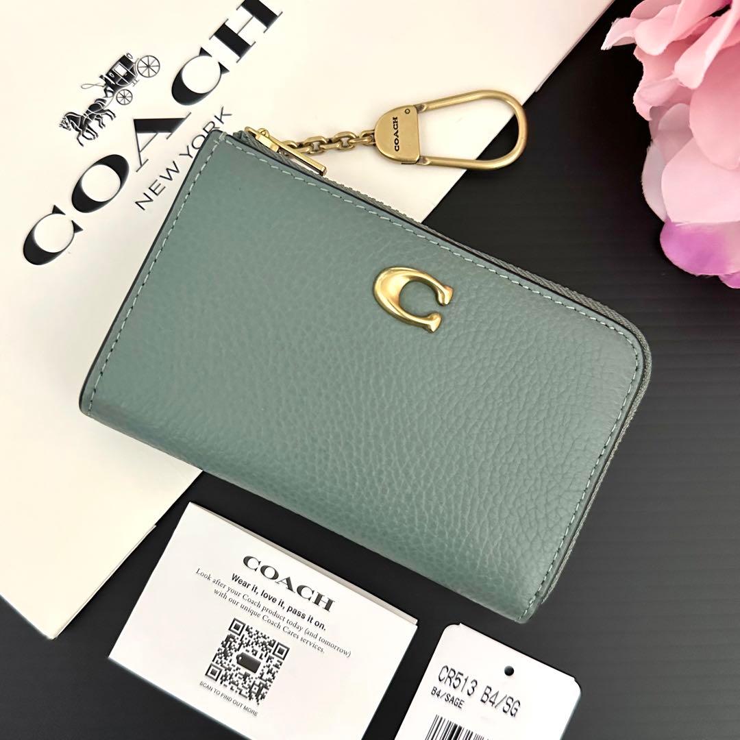 新品 COACH コーチ 小銭入れ ケース グリーン