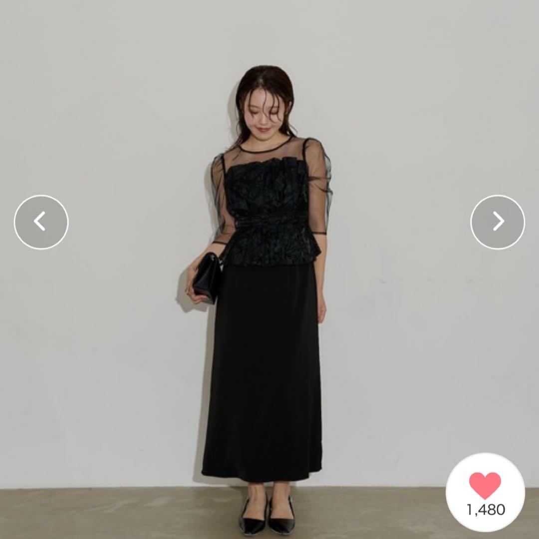 リルアー　シースルドレス　ビスチェ　結婚式　オケージョン　ブラック　黒　レース