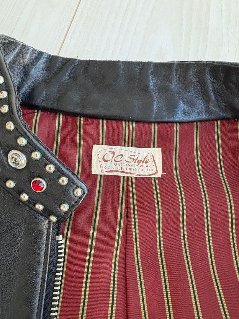 O.C STYLE ジャケット　シングルライダース　黒　XL 希少
