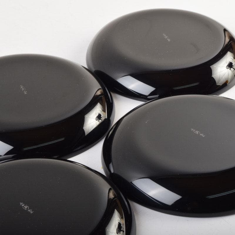 輪島塗　大向高洲堂　黒漆　飛松沈金　銘々皿　五客　共箱　N　8969