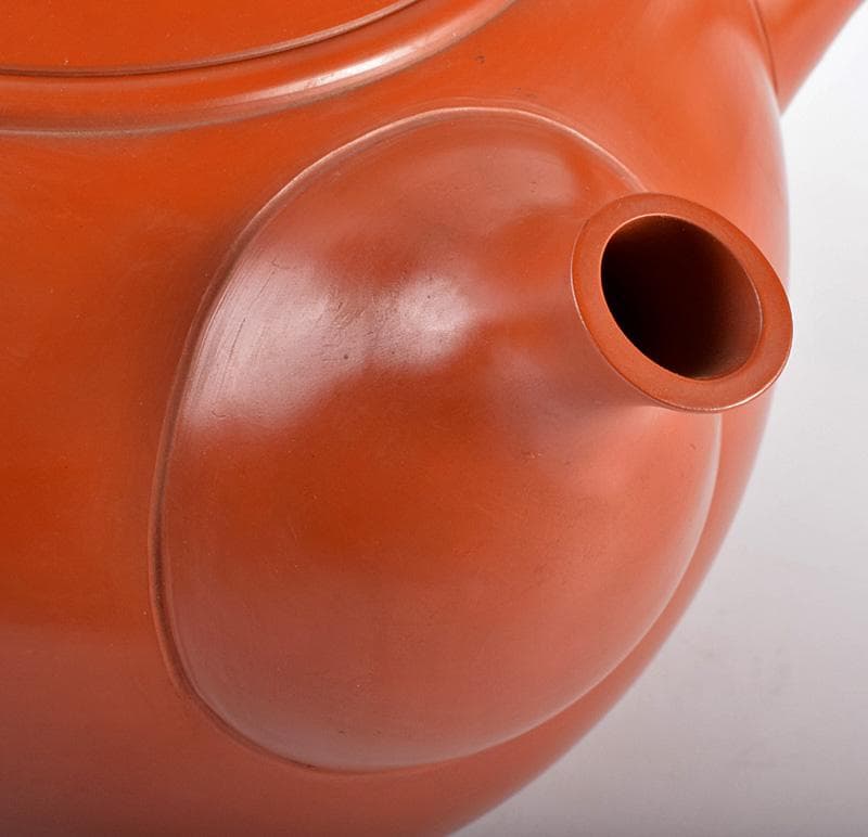 煎茶道具　常滑焼　玉光陶園造　朱泥　大急須　高さ約25cm　共箱　G　3769B