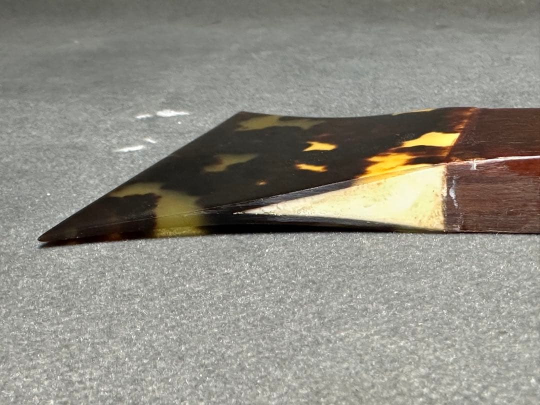 三味線　鼈甲撥　天然素材　バチ　和楽器 民謡　アンティーク　細密細工