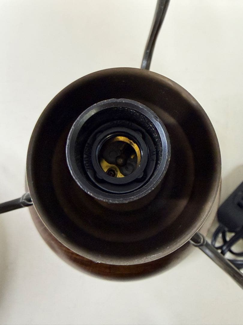 アンティーク ガラスシェード テーブルランプ 現状品