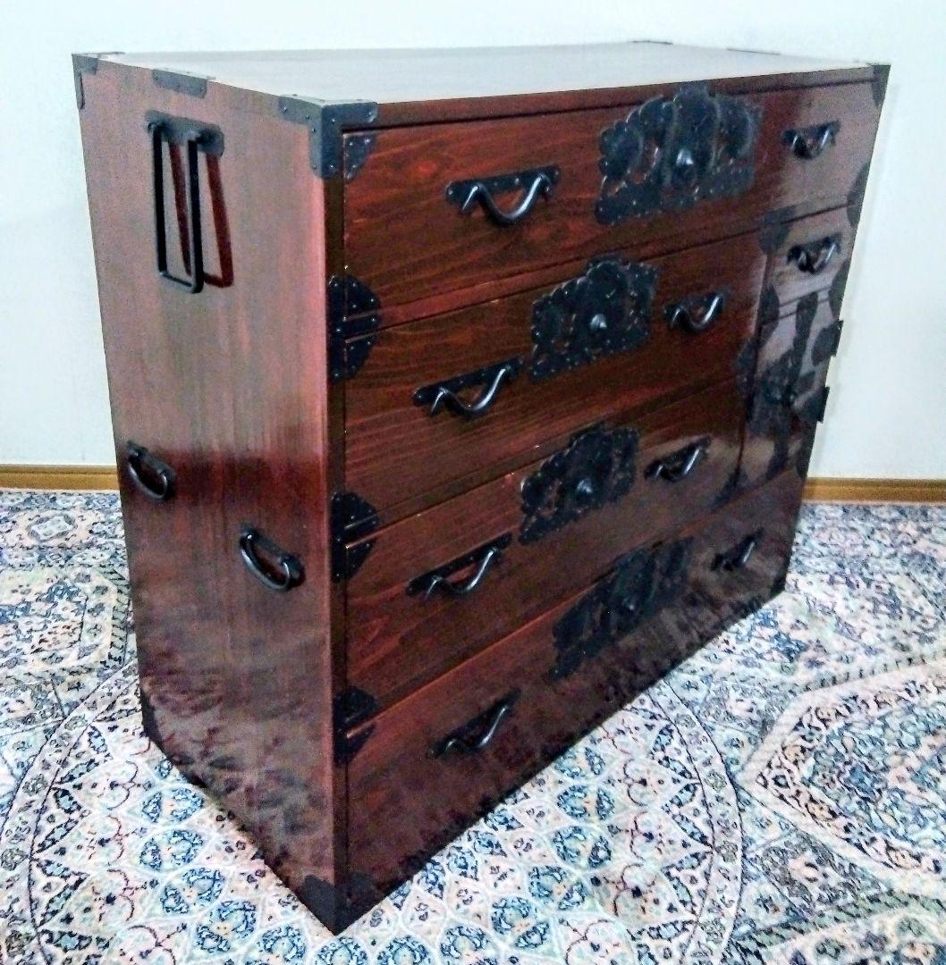 【アンティーク】仙台箪笥　時代箪笥　ローチェスト　洋服タンス