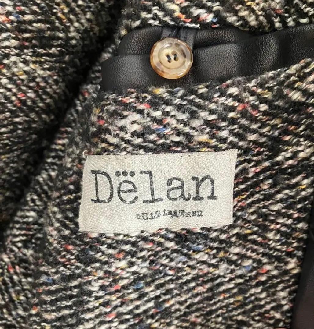 【美品】delan レザーシングルライダースジャケット