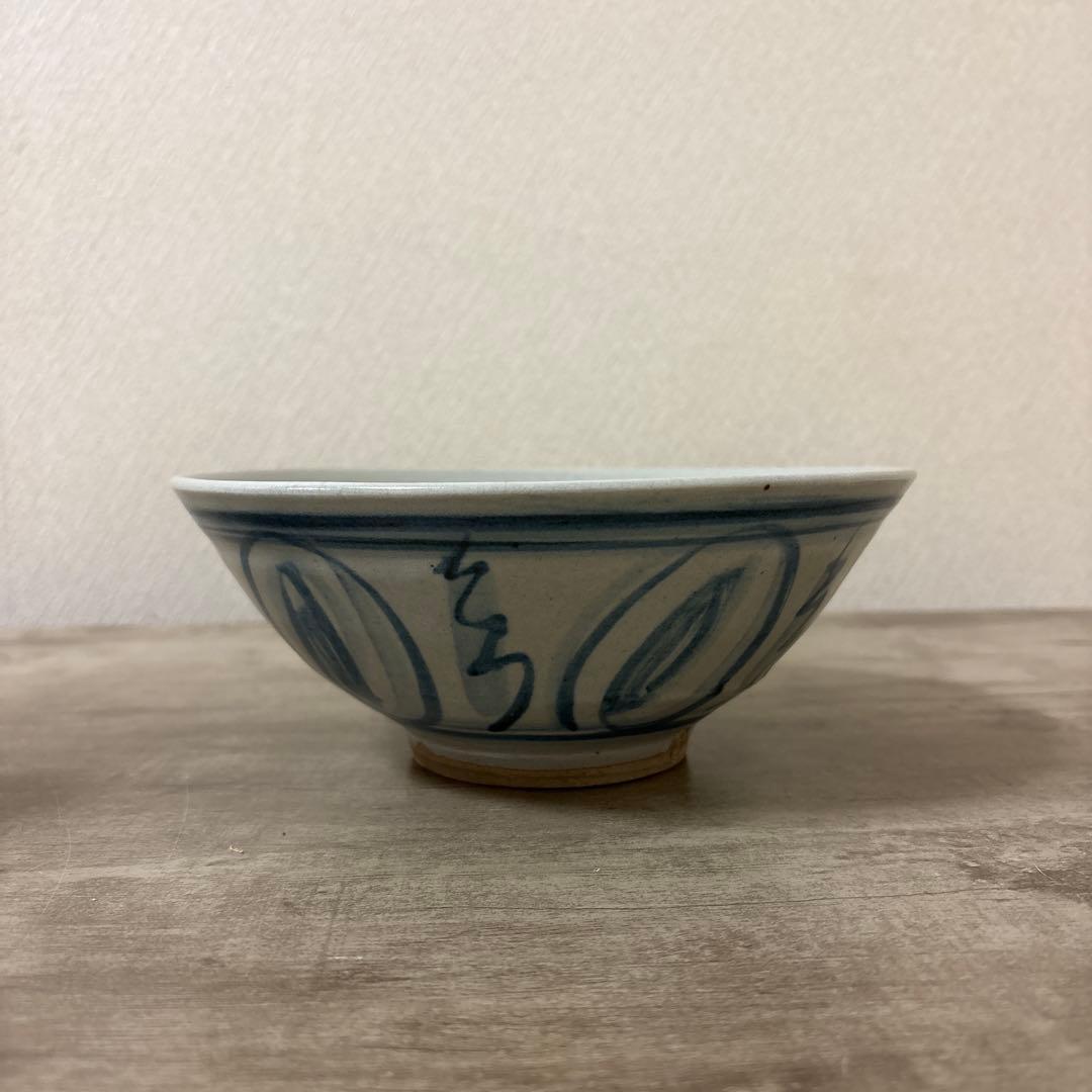 呉須繪　鉢　新井謹也（号 孚鮮そせん）　未使用　京焼　時代物