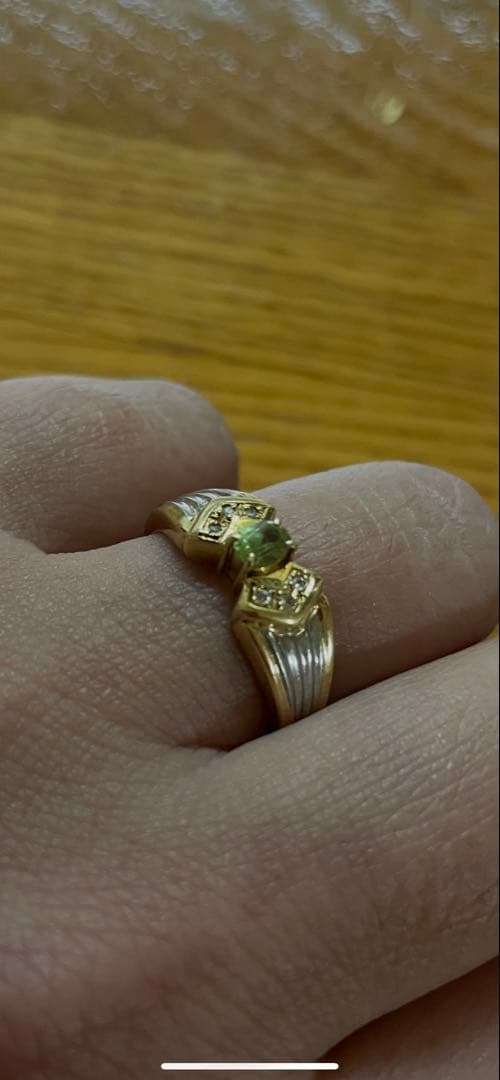 K18 プラチナリング　ペリベットダイヤ3.4g