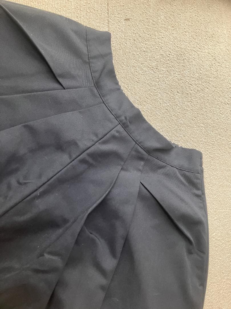 H01488）nala　 ナラ　ドレスパンツ　黒　2022　キュロット　ガウチョ