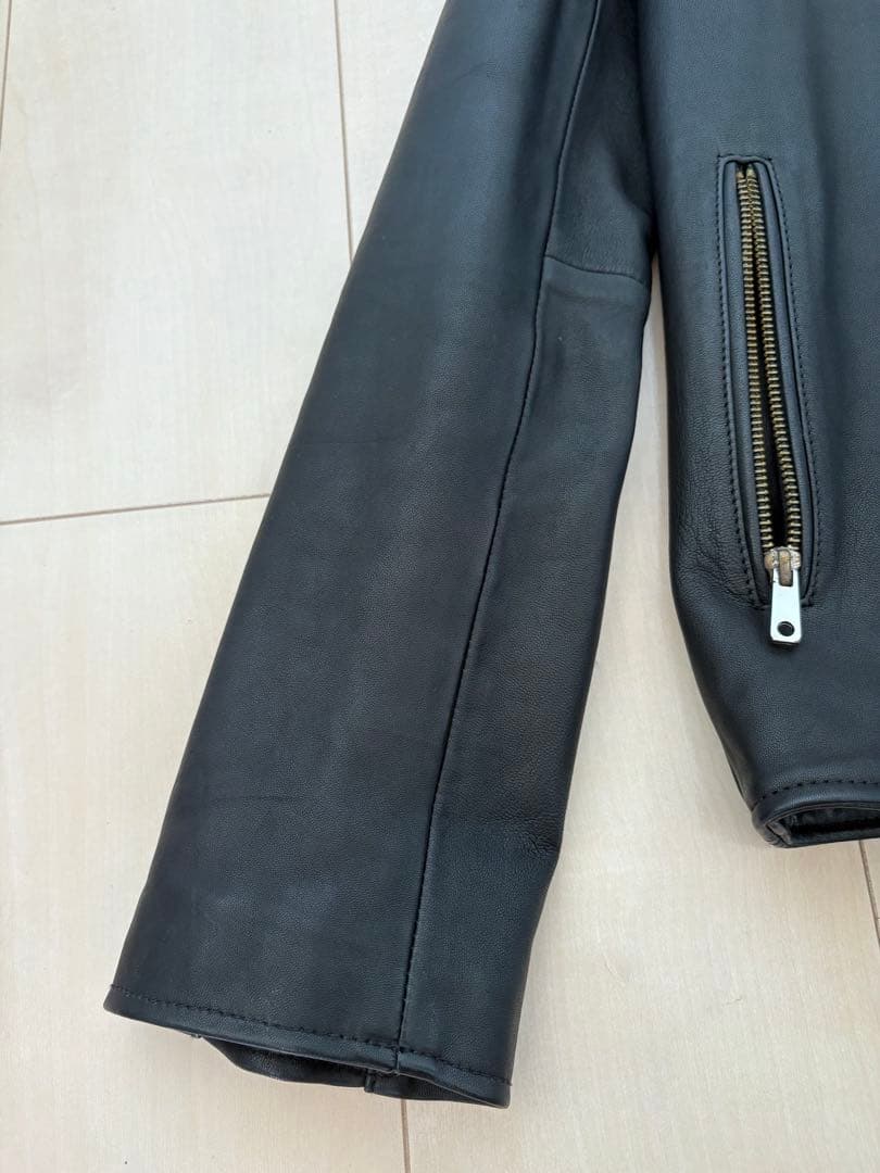 と*ぼ様 UNITED TOKYOラムレザーシングルライダースジャケット