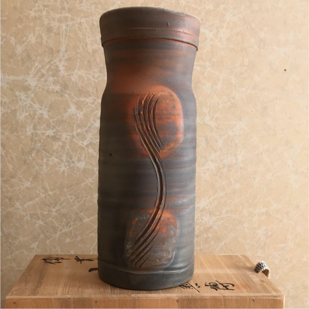 備前焼花入れ  柴田善博