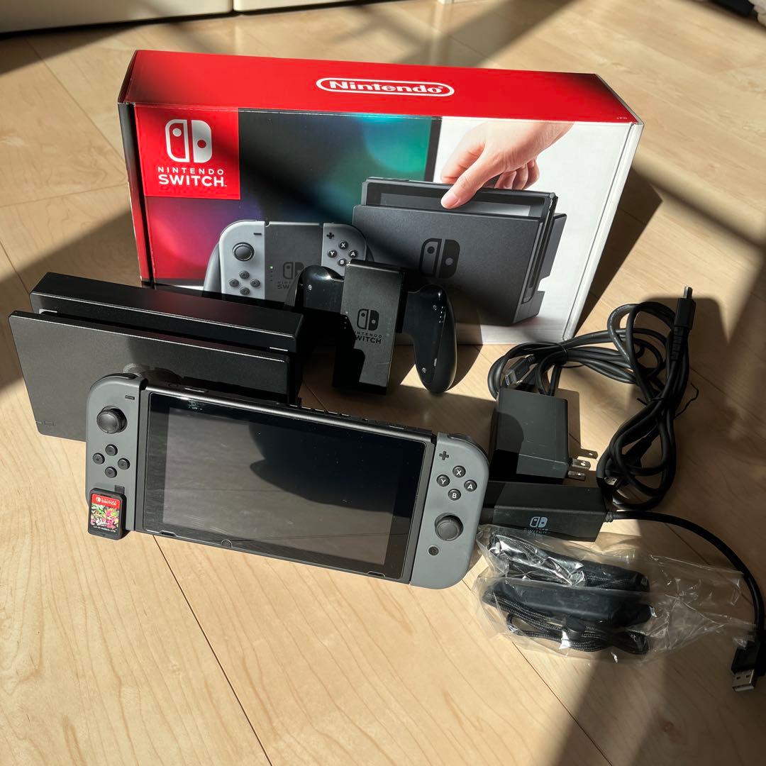 Nintendo Switch 本体　完品+スプラトゥーン2有線アダプタ