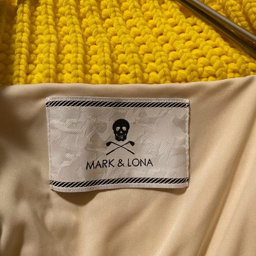 【アユミファイヤー】マークアンドロナ　ニット切り替え 総柄ジャケット 36