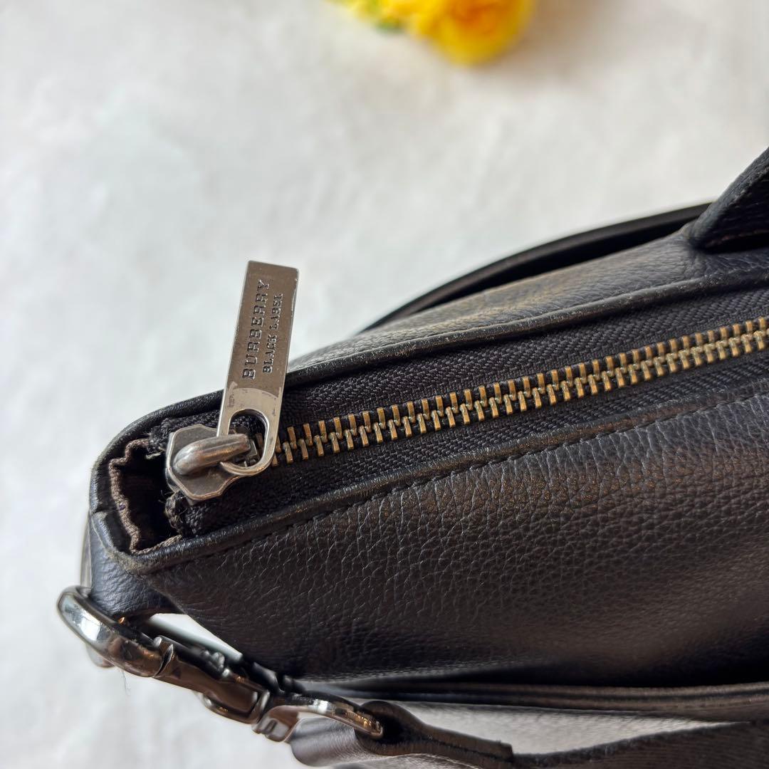 極美品✨バーバリーブラックレーベル BURBERRY レザー ビジネスバッグ