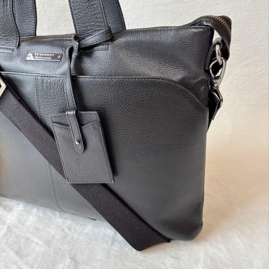 極美品✨バーバリーブラックレーベル BURBERRY レザー ビジネスバッグ