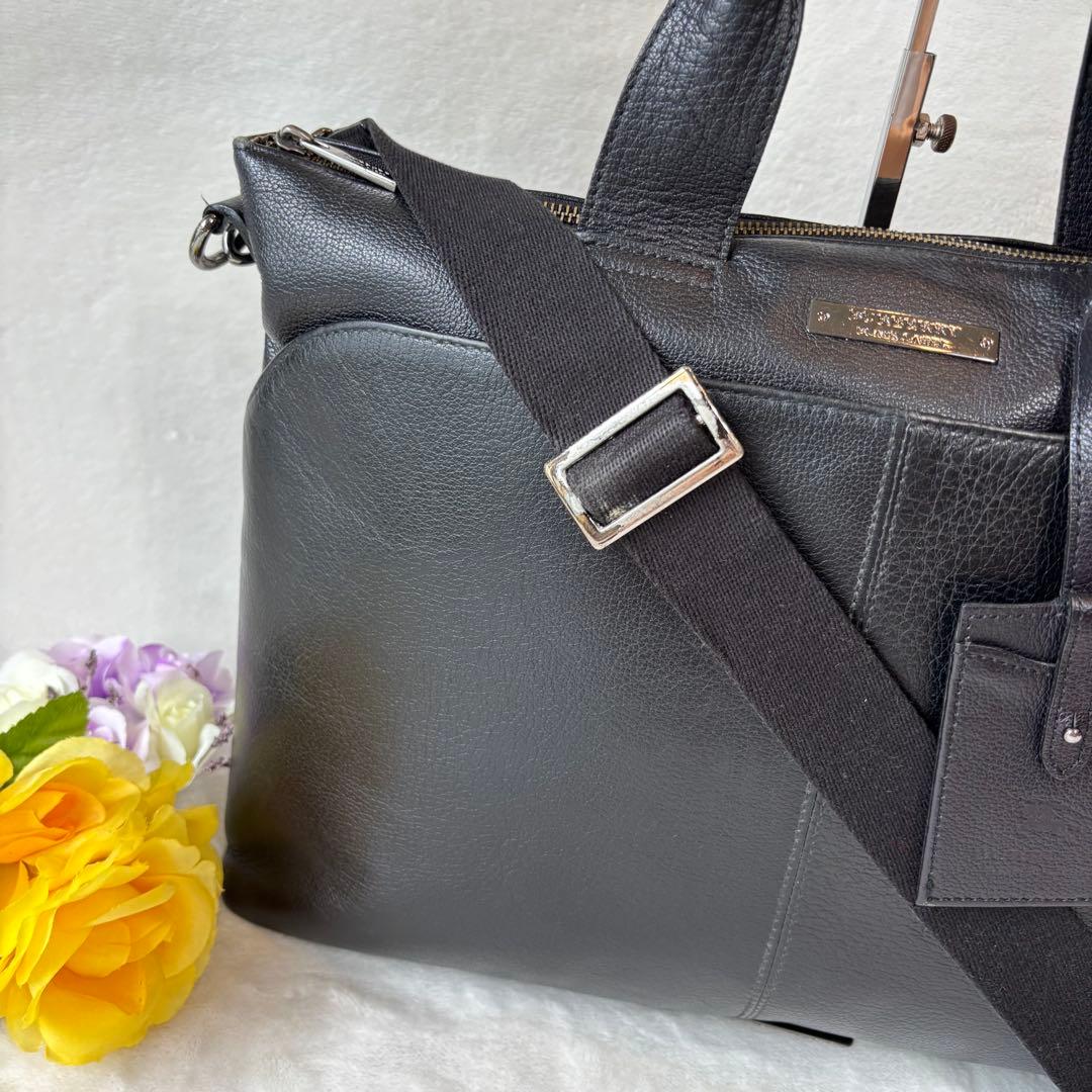 極美品✨バーバリーブラックレーベル BURBERRY レザー ビジネスバッグ