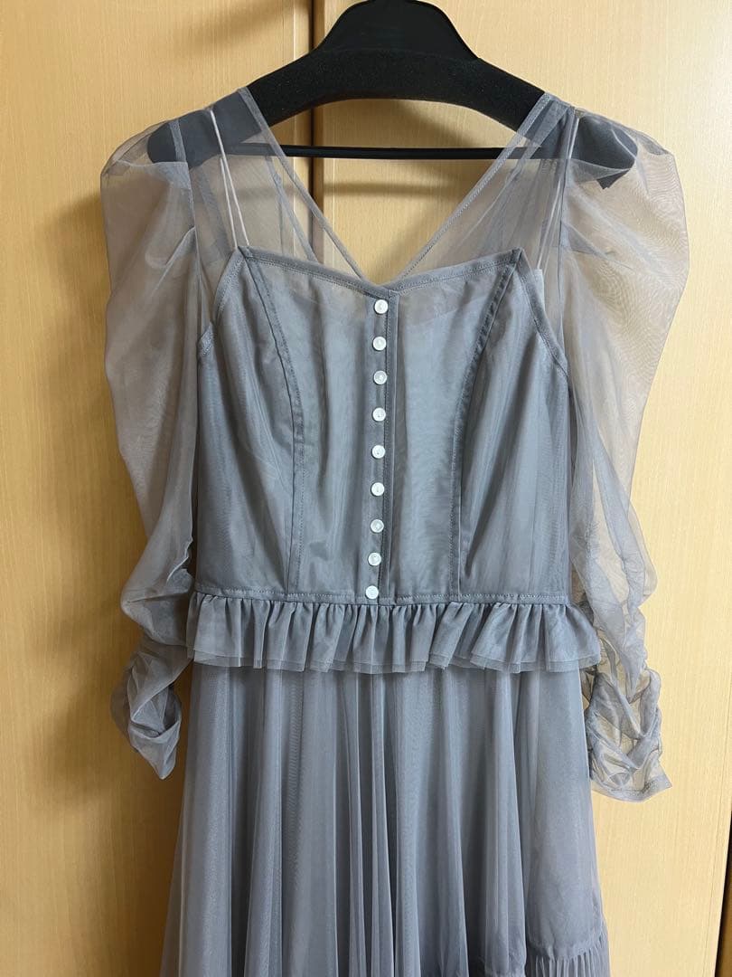 SNIDEL Sustainableティアードチュールドレス