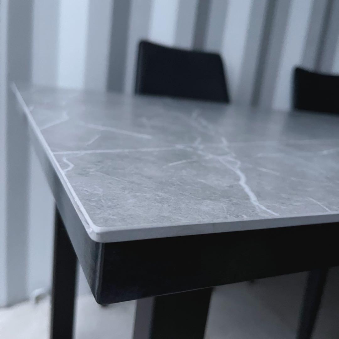 取付無料！綾野製作所 ネオス ザハストーン セラミックダイニングテーブル＆チェア