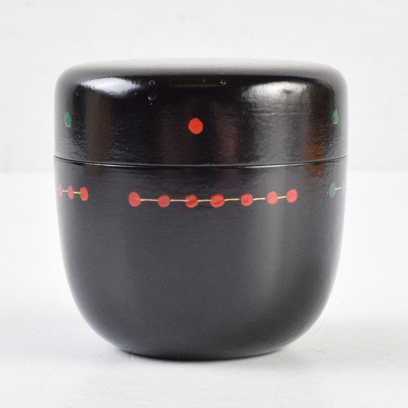 茶道具　山中塗　中村宗悦作　円能斉好写　亀蔵棗　共布共箱　V　9061