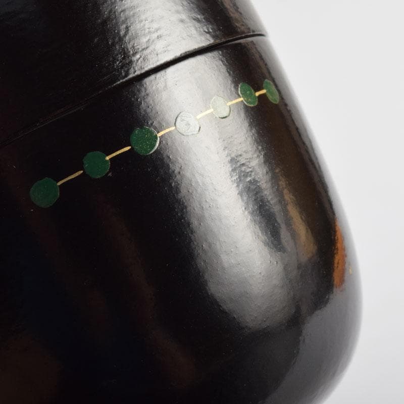 茶道具　山中塗　中村宗悦作　円能斉好写　亀蔵棗　共布共箱　V　9061