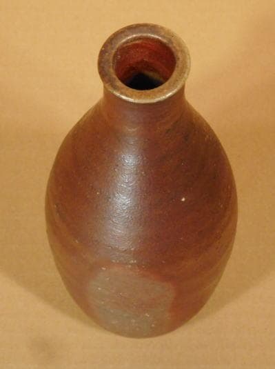 西墻邦雄　 　　細口花入 　備前焼