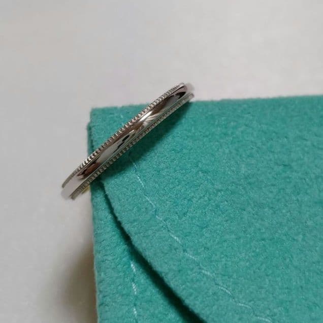 専用ですTIFFANY ティファニー ミルグレイン リング 6号 Pt950