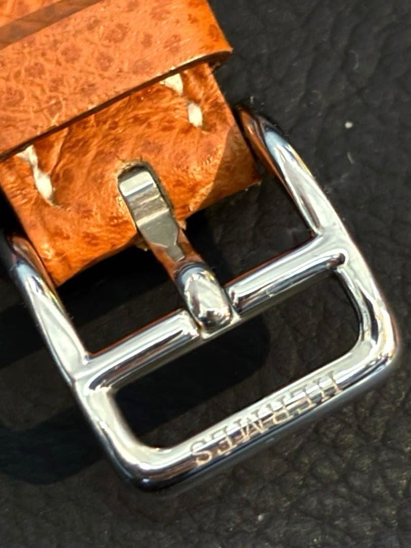 未使用　HERMES 時計　H ウォッチ　ベルト　レザー　ブラウン