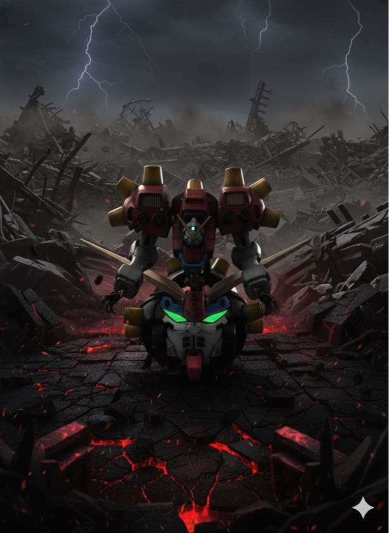 ガンプラ　バンダイ　デビルガンダム　旧キット　改造　全塗装　完成品【Gガンダム】