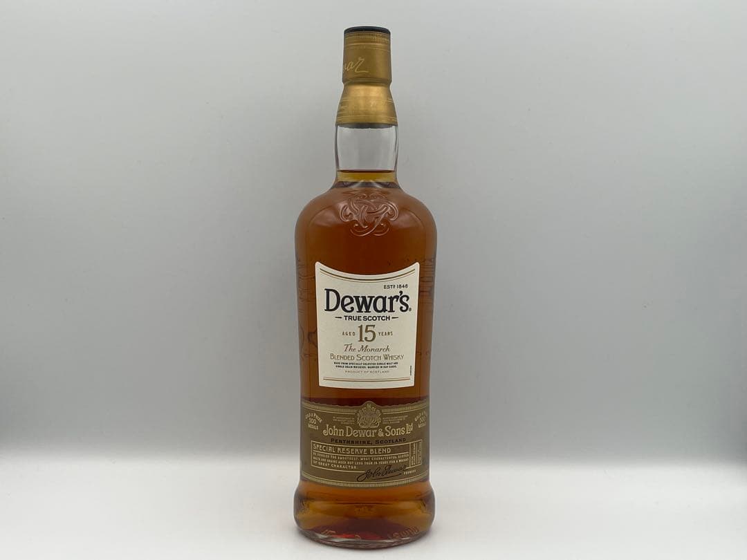 【未開栓】デュワーズ 15年 スコッチウィスキー 1L 缶付き