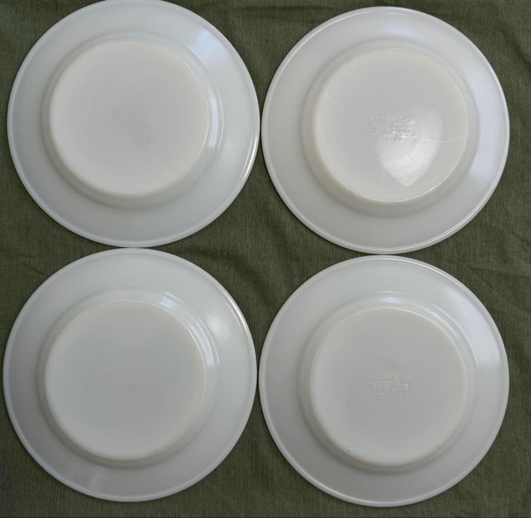米軍 実物 PYREX ディナープレート 4枚 USN①