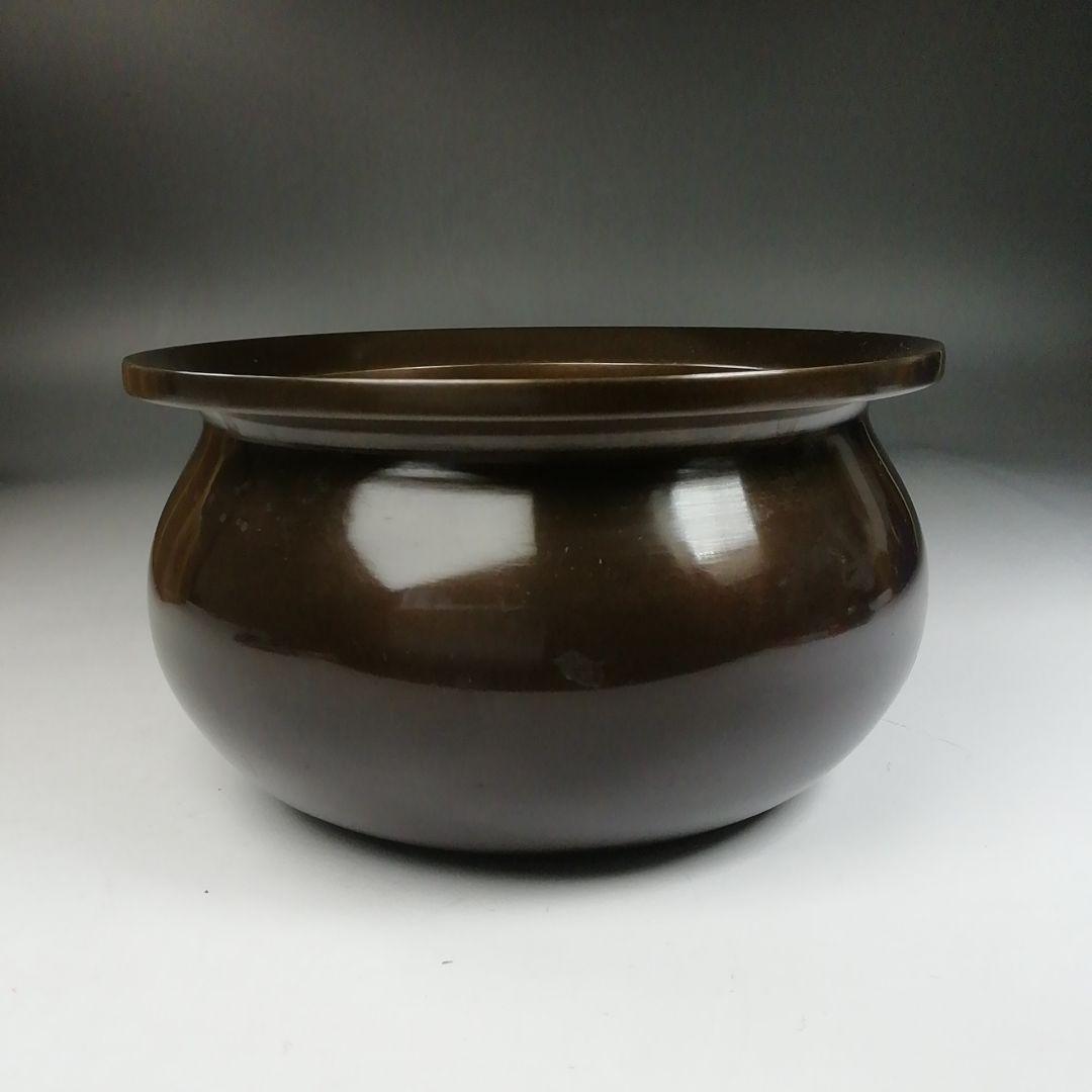 Ｗ３７　建水　『唐銅　不審庵伝来』『唐銅風炉師　黒瀬宗康』　共箱　茶道具