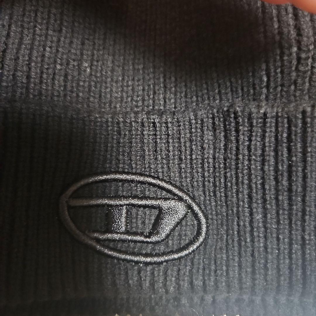DIESEL diesel ニット帽 ビーニー 黒　ブラック